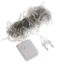 Цена за 2 шт. Гирлянда для дома 2,5м 24 лампы LED прозрач.пров.,8 реж, IP-20, Мультицвет