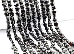 Бусины для рукоделия Звезды из обсидиана 8*8мм с гранями, 37см, 50 бусин Радуга камня