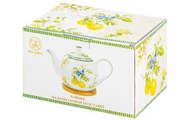 Чайник 1,1 л 23*13,5*14,5 см Лимоны на бамбуковой подставке, NEW BONE CHINA - Elan gallery фото 8