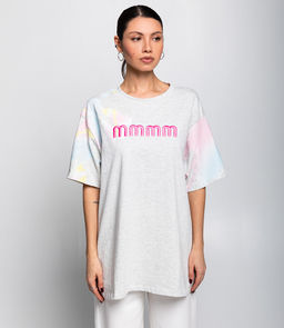 Футболка #КТ542, серый меланж