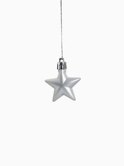 Ёлочные игрушки набор 12 шт. Праздничный хоровод 4 см, серебро - Зимнее волшебство фото 5