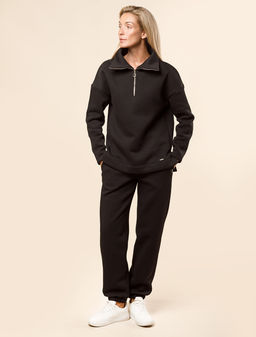 VILATTE / Джемпер из премиального футера трехнитки с начесом  фото 5