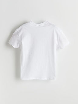 Bisiklet Yaka Bask?l? Erkek ?ocuk Ti??rt