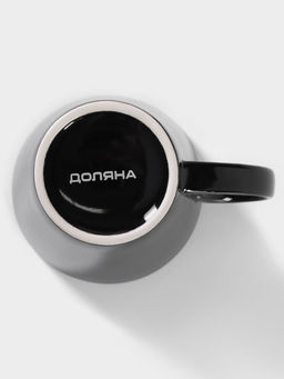 Кружка керамическая Доляна Coffee break, 370 мл, чёрный