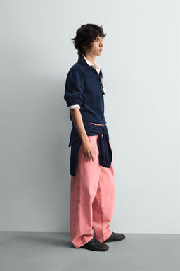 RELAXED FIT KNIT POLO SHIRT - Zara фото 12