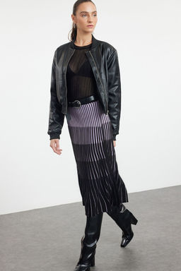 TRENDYOLMILLA Lila Midi Renk Bloklu Etek TWOSS20ET0195 фото 2