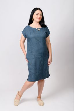 Платье 028 мурена - Новый лен фото 2