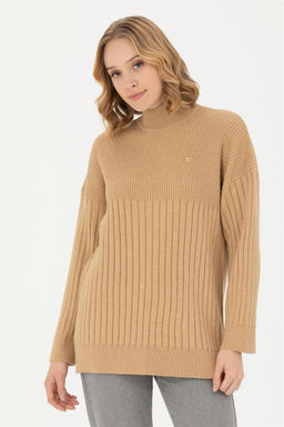 Женский свитер песочного меланжа - U.s. polo assn фото 3