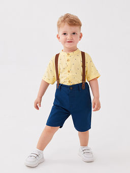 Basic Erkek Bebek Gabardin ?ort ve Pantolon Ask?s?