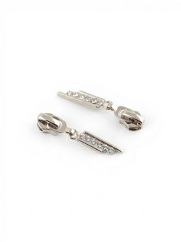 Бегунок для молнии «Спираль», №7, «Стразы», 10 шт., цвет никель