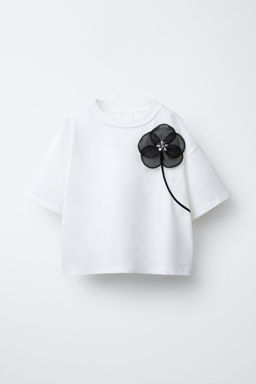 ORGANZA FLOWER T-SHIRT