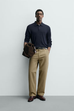 WOOL BLEND KNIT POLO SHIRT - Zara фото 9