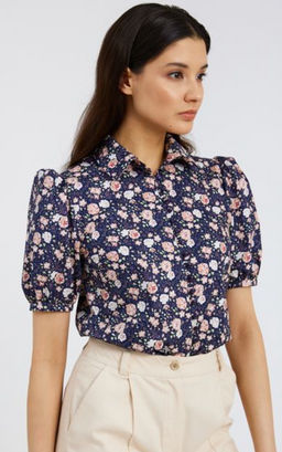 Блузка с рукавами-буфами OD-707-1