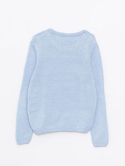 Bisiklet Yaka Nak??l? Uzun Kollu K?z ?ocuk Triko Kazak - Waikiki фото 2