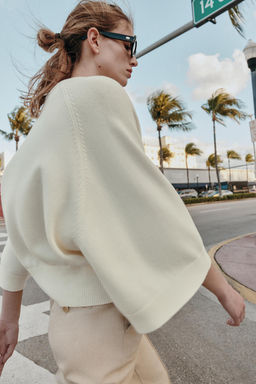 JERSEY PUNTO MANGA ANCHA / Crudo - Zara фото 3