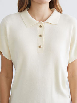 Polo Yaka Kad?n Triko Kazak