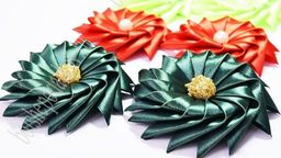 Лента атласная 2,5 см*25 ярд (SF-1357) темно-зеленый №126 - No name фото 2