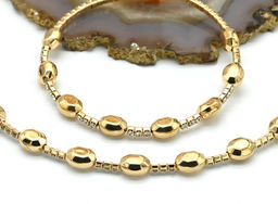 Колье-чокер с браслетом цв.золотистый, 40см, 17см