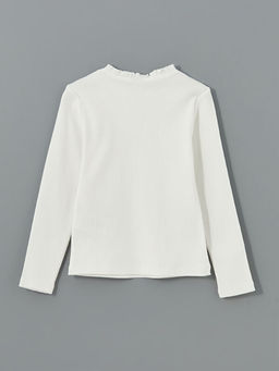 Dik Yaka Ta? Bask?l? K?z ?ocuk Ti??rt - Waikiki фото 2