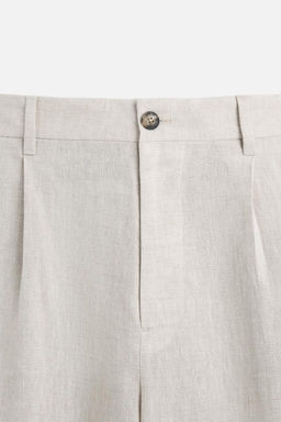 100% LINEN SUIT TROUSERS - Zara фото 9