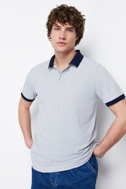 TRENDYOL MAN Gri Regular/Normal Kesim K?sa Kollu Polo Yaka T-shirt TMNSS20PO0141 - Trendyolmilla фото 4