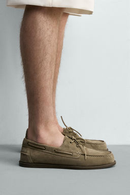 ZAPATO N?UTICO PIEL CASUAL / Gris Topo - Zara фото 2