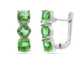 Серьги из серебра султанит, Наоми