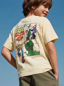Bisiklet Yaka Toy Story Bask?l? Erkek ?ocuk Ti??rt