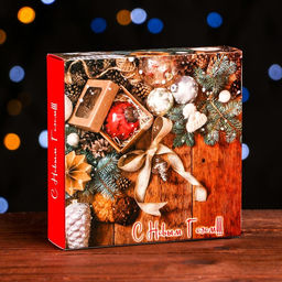 Коробка под 9 конфет «С Новым годом», 13.7×13.7×3.5 см