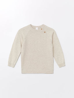 Bisiklet Yaka Uzun Kollu Erkek Bebek Triko Kazak