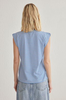 TRENDYOLMILLA Siyah %100 Pamuk Vatka Gorunumlu Basic Bisiklet Yaka Orme T-Shirt TWOSS20TS0021  фото 35