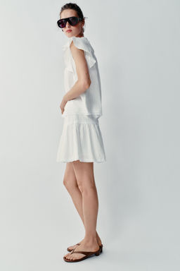FALDA PANTAL?N ROM?NTICA ENTREDOSES / Crudo - Zara фото 3