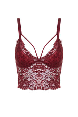 TRENDYOLMILLA Siyah Dantelli Biye Detayl? Dolgusuz Balensiz Ip Ask?l? Ucgen Orme Bustiyer Sutyen THMAW21SU0050  фото 16