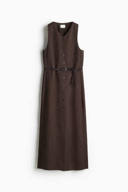 Vestido con botones y cintur?n