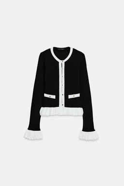 CONTRAST KNIT CARDIGAN - Zara фото 5