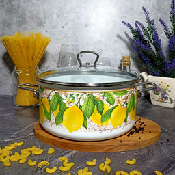 Кастрюля 5,0л цил. Limon 1SB245S белосн.