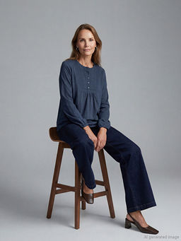 Bisiklet Yaka Nak??l? Bluz