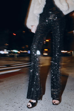 FLARE SEQUIN LEGGINGS
