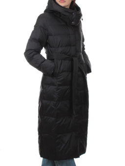 3069 BLACK Пуховик облегченный зимний женский (80% пух, 20% перо)