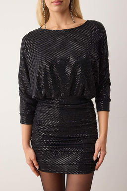Siyah Payet Orme Mini S?k Abiye Gece Mezuniyet Y?lbas? Elbisesi TPRAW26EL00132 - Trendyolmilla фото 3