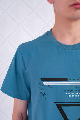 Арт. 61114 Футболка мужская 48-58 (6 шт) Цвет:джинс