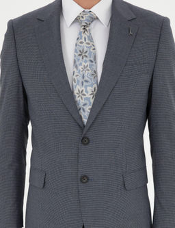 Синий зауженный костюм - Cacharel фото 6