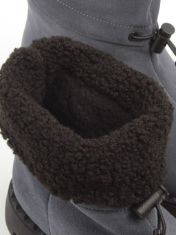 04-PAL273-3Z GRAY/BLUE Ботинки зимние женские (натуральная замша, 100% шерсть)