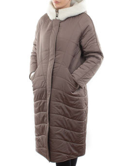 2660 DK. BEIGE Пальто двухстороннее женское еврозима (100 гр. холлофайбер) - Fashion фото 5