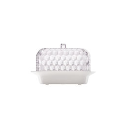 Цена за 2 шт. Масленка "Мозаика" (бело-прозрачный) М5571