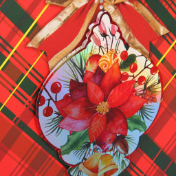 Цена за 12 шт. Пакет подарочный "Новогодний стиль" 26*31*10 см, микс