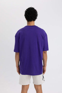 DeFactoFit Футболка свободного кроя с круглым вырезом и короткими рукавами NBA Los Angeles Lakers  фото 5