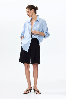 Camisa en mezcla de lino - H&m фото 8