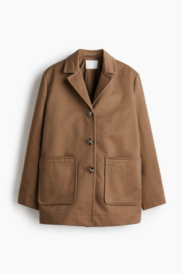 Chaqueta oversize de sarga