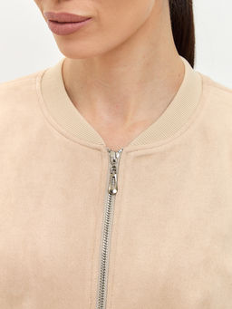 Бомбер из замши бежевый - Tantino фото 5